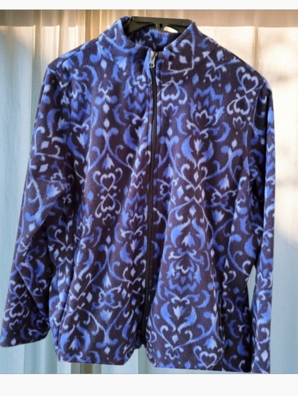Basic Editions Blue Fleece Full Zip Jacket size 1X